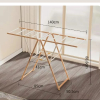 晾衣架【1.4米鋁合金木紋標準款】大小：【大】