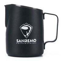 金時代書香咖啡 Tiamo 斜口拉花杯 650cc 尖口設計 義大利 SANREMO 品牌合作款  HC7110BK-S