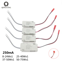 LED Driver 250mA 8-24W 25-40W 37-50W 50-75W LED Power Supply Unit AC175-265V Lighting Transformers For LED Lights &amp; Chandeliers