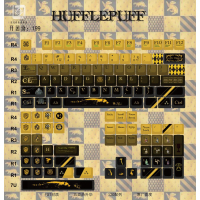 Badger Yard Hufflepuff Tema Harry Potter Papan Kekunci Mekanikal Ketinggian Asal