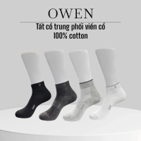 OWEN - Tất cổ trung cao cấp OWEN chính hãng viền cổ 100% cotton khử mùi