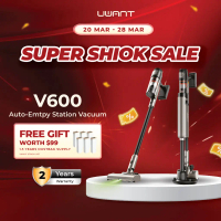 Uwant V500 / V600 Auto Empty Station Vacuum Cleaner| 31kPa Powerful Suction| Dust Tank Scraper| Long