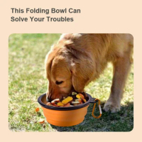 2022 Portable Pet Folding Bowl Silicone Dog Dry Food and Drinking Water Field Camping Fulfillment Dog Bowl Cat Dog Accessories