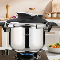 Gioia 100kpa 6L Pressure Cooker Multi-function 304 Stainless Steel Explosion-proof General Use for Gas and Induction Cooker