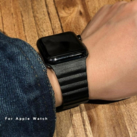 適用于apple watch磁吸回環錶帶 iwatch 1/2/3/4/5代手錶錶帶42mm38蘋果手錶錶帶40mm44