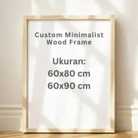 Frame / Bingkai Uk Besar 60x80 & 60x90 cm - Tanpa Poster dan Akrilik | Bingkai Minimalist Kayu Pinus