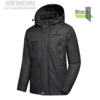 MND Jaket Parasut Pria Hoodie Simple Jaket Parasut Taslan Waterproof Jaket Parasut Hitam L