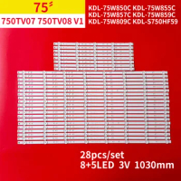 28Pcs/1Set LED Backlight Strip for Sony 75" TV KDL-75W850C KDL-75W855C KDL-75W857C KDL-75W859C KDL-75W809C KDL-S750HF59 750TV07