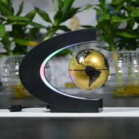 磁懸浮C形LED燈地球儀  磁浮地球儀 懸浮地球儀 3時 磁懸浮地球儀