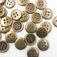 50/100pcs Bronze Plastic Buttons 12mm Sewing Craft 4 Holes PT287