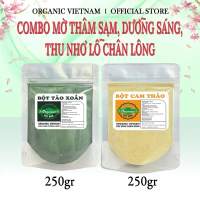Combo TẢO XOẮN và CAM THẢO. Giúp nâng tone, sáng da, thu nhỏ lỗ chân lông . Sản phẩm của ORGANIC VIE
