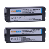 PowerTrust 2Pcs NB-CP2L CP2L NB-CP1L Battery for Canon SELPHY CP100 CP200 CP220 CP330 CP400 CP510 CP600 CP710