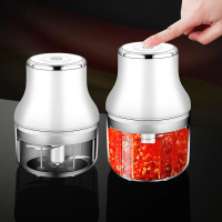 Food Chopper Electric Mini Three Layer Blade 250ml | Electric Portable Mini Garlic Crusher Cordless 