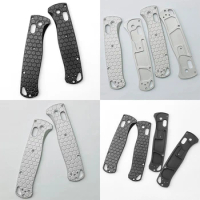 2022 New Hexagonal Pattern Knife Aluminium Alloy Handle Patches for Genuine Benchmade Bugout 535 Scale DIY Make Accessories Part