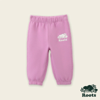 【Roots】Roots嬰兒-絕對經典系列 彩色品牌文字休閒棉褲(紫色)