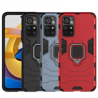 For Xiaomi Poco M4 Pro 5G Case Poco X3 F3 M3 M4 Pro 5G Cover Shockproof Silicone Stand PC Phone Back Case Xiaomi Poco M4 Pro 5G