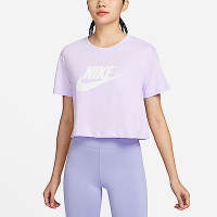 Nike As W Nsw Club Crp Tee Ftra [BV6176-511] 女 短版 短袖 上衣 休閒 紫