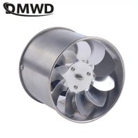 DMWD 4 inch Stainless Steel Ventilation Fan Bathroom Exhaust Fan Kitchen Range Hood Air Extractor Toilet Ventilator Remove odor