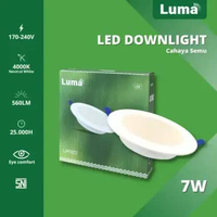 LUMA Lampu Plafon LED Downlight 7 Watt 7W 560L E27 170-240V / Lampu Downlight LED 3 Warna Putih / Na