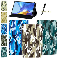 Tablet Case for Huawei Honor V6/ MatePad(10.4/10.8/Pro 10.8)/MatePad T8/Huawei Enjoy Tablet 2 10.1 - Camouflage Flip Cover Case