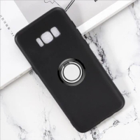 For Samsung Galaxy S8+ S5 S6 edge+ S7 Edge S8 Active Note 7 5 4 3Neo Alpha Back Ring Holder Bracket TPU Soft Silicone Phone Case