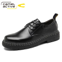 Camel Active New Men's Casual Shoes Genuine Leather Spring/Autumn Outdoors Rubber Sole Lace-up Breathable Men Oxfords