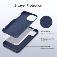 ESR for iPhone 12 Pro Max Case Silicone Rubber Case for iPhone 12 Luxury Soft Cover for iPhone 12 Pro Silicone Case New