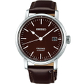 SEIKO SPB115J1 Presage 琺瑯工藝機械錶 39.9mm 紅棕色/銀色 革帶 機械自動上鏈