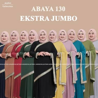 Andinicollection Abaya Hitam Jumbo LD 130 - Gamis Hitam Jumbo LD 130 / Abaya Jumbo LD 130 / Gamis Um