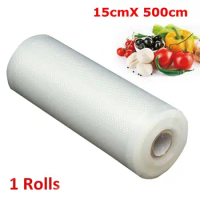 15cmx500cm Vacuum Sealer Bags Food Sealer Bags Fresh-Keeping Safety Saver for Kitchen Fruit Vegetable Cover