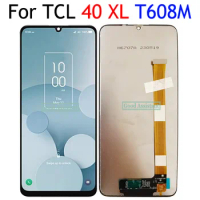 6.75 Inch Black For TCL 40 XL T608M Full LCD Display Touch Screen Digitizer Assembly Panel Replacement parts