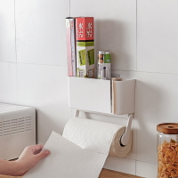 廚房紙冰箱保鮮膜置物架壁掛式免打孔錫紙收納架垃圾袋收納儲物盒