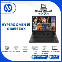 HP HYPERX OMEN 15 GB0555AX GeForce RTX 5050 - RYZEN 5 240 16GB 1TB 15.3WQXGA 180HZ 100SRGB