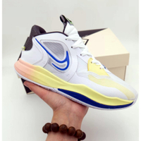 Kyrie- 5 Low White Bluish Yellow Fashion Basketball Shoes Leisure Sports Shoes