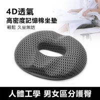 【kingkong】4D網格透氣坐墊 人體工學減壓坐墊 痔瘡坐墊(辦公椅墊/記憶棉回彈)