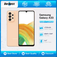 Original Samsung Galaxy A33 A336B 5G Mobile Phone Dual SIM 6.4'' 6GB RAM 128GB ROM Quad Camera Exynos 1280 Octa Core SmartPhone