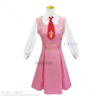 Code Nunnally Lelouch Cosplay Geass Costume Wig Nunna Vi Britannia Sister Pink Dress Women Halloween Suit Anime Cosplay Uniforms