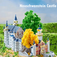 DIY 3D Metal Puzzle Model Building Kits Neuschwanstein Castle Dollhouse Miniature Casa 3D Laser Cutting Jigsaw Toys Adults Gifts