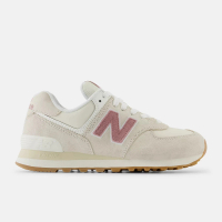 NEW BALANCE NB 574 休閒鞋 慢跑鞋 女鞋 米白 乾燥粉紅 乾燥玫瑰 麂皮 B楦(WL574QC2)