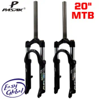 Pasak MTB Bike Air Fork Shock Absorber Hard And Soft Adjustable Lock 20 "24folding Small Wheel Diameter Disc Brake