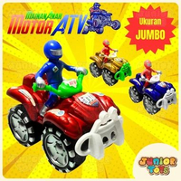 Mainan Motor ATV dan Rider Mainan Anak Laki Motoran Jumbo ATV Toys Gold Chrome