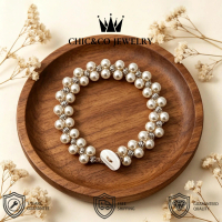 Gelang Mutiara Lombok Asli Titanium – Simple Aesthetic Wanita Gelang Mutiara Laut Putih Korea Style 