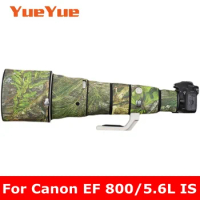 For Canon EF 800mm F5.6 L IS USM Waterproof Lens Camouflage Coat Rain Cover Lens Protective Case Nylon Guns Cloth