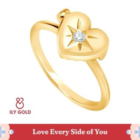 ILY GOLD Love Letter - Locket Ring / Cincin 14