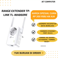 TP-Link TL-WA860RE N300 WiFi Extender Penguat Sinya Repeater 300Mbps IPTV Wireless Mesh Access Point