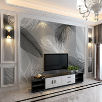 電視背景墻壁紙北歐2022新款家裝客廳影視墻布灰色壁布8d沙發墻紙