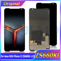 6.59" For ASUS ROG Phone 2 Phone2 PhoneⅡ ZS660KL AMOLED LCD Display Screen+Touch Screen Panel Digitizer Assembly Replace