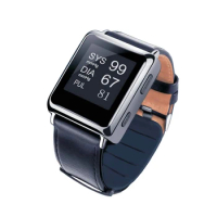 Medical Bluetooth portable smart 24 hour blood pressure monitor leather watchband digital watch blood pressure monitor