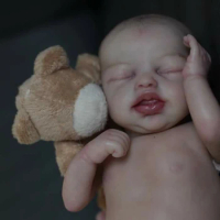 9inch Reborn Doll Kit Becca Sleeping Baby Girl Unpainted DIY Doll Parts