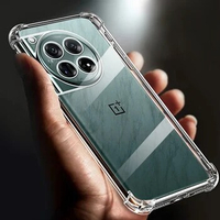 Thickened Airbag Shockproof Clear Soft Tpu Phone Case For OnePlus 12 5G Transparent Back Cover 6.82" PJD110 funda 12 cases